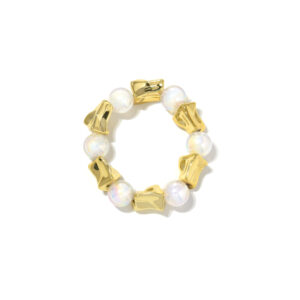 Mixed-color Pearl Irregular Cuboid Accessory Stainless Steel Bracelet