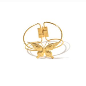 Three-Dimensional Butterfly: Stylish Butterfly Stainless Steel Bracelet