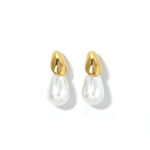 Baroque Pearl Stainless Steel Personality Earrings