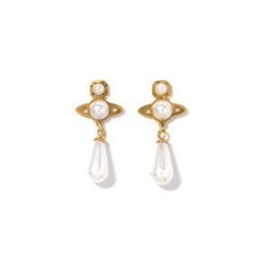 Planetary element exquisite and designer-style pearl stud earrings