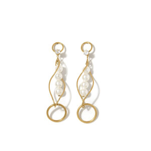 Multi layer Pearl String Stainless Steel Earrings