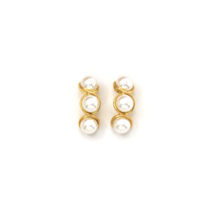 French vintage pea pearl high-end stud earrings