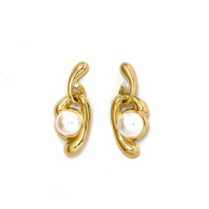 Essential Commuting Pearl Stainless Steel Earrings