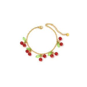Happy Moments: Cute Summer Party Cherry Bracelet with Fruit Elements