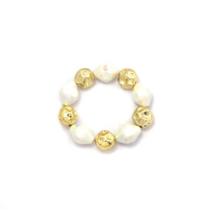 Mixed-color Pearl Irregular Sphere Accessory Stainless Steel Bracelet