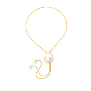 Classic minimalist tassel pearl long necklace and sweater chain