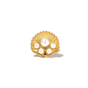 Pearl Shell Ocean Element Stainless Steel Ring