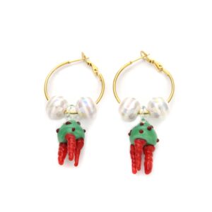 Ocean Element Colorful Jellyfish Stainless Steel Earrings