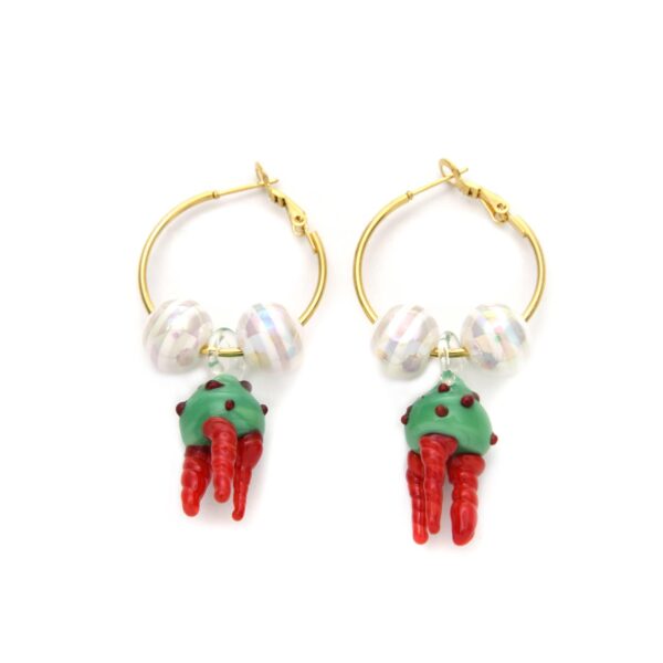 Ocean Element Colorful Jellyfish Stainless Steel Earrings