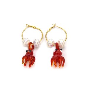 Ocean Element Colorful Octopus Stainless Steel Earrings