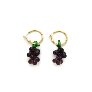 Fruit Element Handmade Grape Cute Girly Earrings