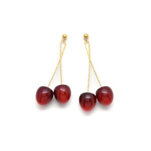 Fruit Element High-End Long Cherry Earrings
