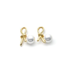 Simple Women's Design Sense Knot Pearl Pendant Earrings