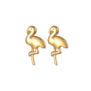 Multi-element Small Animal Pattern Earrings, Red-crowned Crane Design