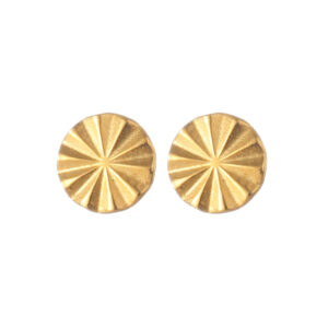 Small Circular Pattern Earrings, Concave-convex Disc Design