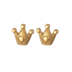 Multi-element Small Pattern Earrings, Crown Design