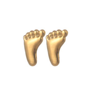 Multi-element Small Pattern Earrings, Little Foot Design