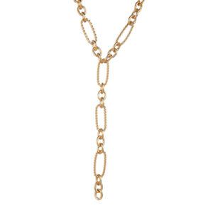 3:1 Twist Tassel Necklace, Gold