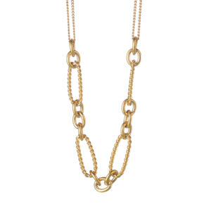 3:1 Chain Linked Double-Layer Necklace
