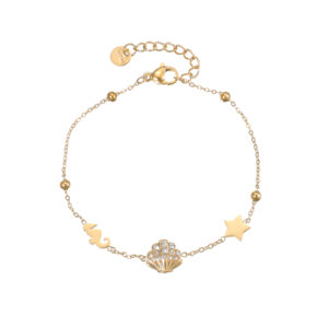 Multi-element Shell Five-Pointed Star Bracelet