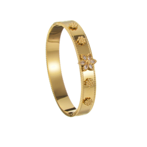 Multi-element Six-Petal Flower Diamond-Embedded Bracelet