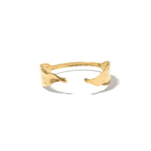 Artistic Irregular Gold Open Cuff Bracelet