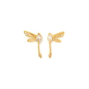 Insect Series: Stunning Dragonfly Earrings, Stainless Steel Diamond-Embedded Earrings
